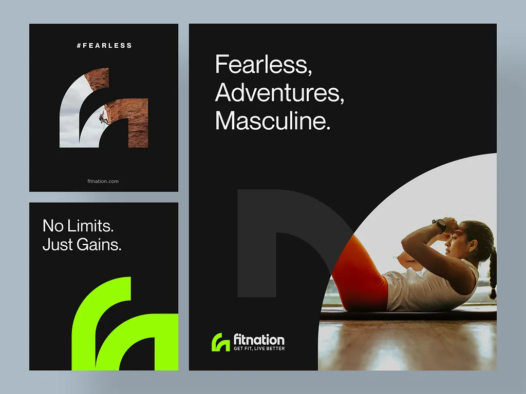 Social media design with clear hierarchy and whitespace